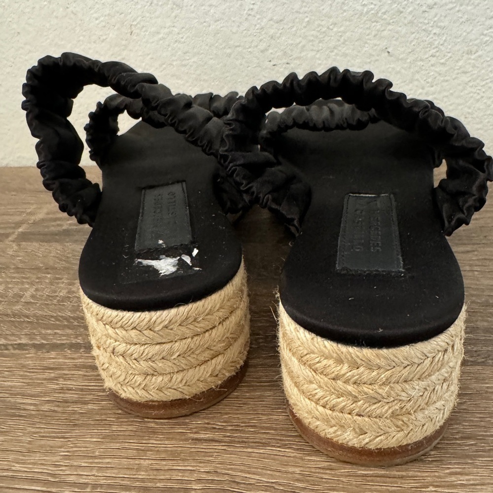 Mercedes Castillo Black Yolanda Platform Slides, Size 6.5 - Picture 5 of 8